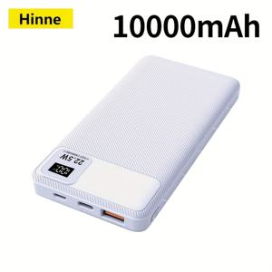 TEMU Hinne 10000/ 대용량 고속 충전 보조 배터리 (LED 디스플레이, USB-C 충전, 휴대용 디자인), 야외 비상용, 비상 전원 공급 장치, 세련된 보조 배터리, 내구성 좋은 보조 배터리|보조배터리