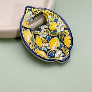 TEMU 레몬 모양 냉장고 자석 & 병따개 - 이탈리아 스타일 골드 포일 장식 멜라민 (멜라민) 레몬 슬라이스 디자인, 그린 뚜껑 & 레몬 껍질 - 냉장고, 파티, 옥토버페스트 선물용 헤비듀티