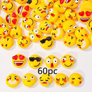 TEMU 30/60개 스마일 페이스 플랫백 레진 & 아크릴 비즈 - 귀여운 눈, 입, 볼, 하트, 입술, 장밋빛 볼, 패션 안경 DIY 주얼리 만들기, 귀걸이, 목걸이, 네일 아트, 키체인용 - 핸드메이드 룩 참 (다양한 디자인)