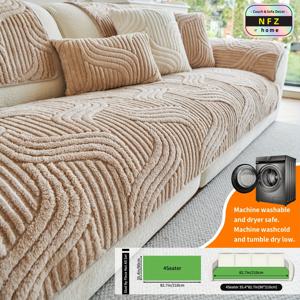 TEMU 1개 고급 두꺼운 부드러운 슈 벨벳 미끄럼 방지 소파 패드, 단색 겨울용, 반려동물 친화적, 세탁기 사용 가능, 2/3/4/5인용 & 모듈러 소파에 적합, 홈 데코레이션을 위한 완벽한 선물, 쉬운 설치, 내구성 강함, 소파 위치 조정 패드,가구 커버,플러시 질감,보호 스타일,찢어지지 않는 소재,세탁기 사용 가능한 원단|소파|패드|3인용쇼파