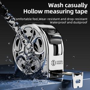 TEMU 1개 SENDA 고강도 스테인리스 스틸 속이 빈 줄자 - 196.85인치 접이식 자, 방수 및 녹 방지, 0.001 정밀 측정, 건설, 집수리, 농업, 산업용 - 계약자에게 이상적인 선물, 미니줄자, 자석줄자, 타지마줄자, 스텐줄자, 공구, 자석 줄자|줄자