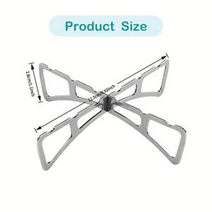 TEMU 스테인리스 스틸 접이식 크로스 스팀 랙 - 헤비듀티 휴대용 접이식 조리대, 걸이 고리 포함, 조절 가능한 X-프레임, 끓이기, 찜하기, 튀기기용 - 냄비, 팬, 캠핑, 피크닉 및 야외 사용 호환 (없음)