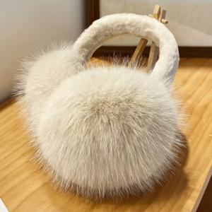 TEMU 여성용 겨울 따뜻한 플리스 귀마개, 플러시 퍼 안감 귀 - 귀여운 & 브라운 눈꽃 디자인, 따뜻한 소프트 귀 보호대, 추운 날씨, 크리스마스 & 선물, 축제 헤드웨어, 포근한 헤드웨어, 스타일리시한 헤드웨어, 헤드웨어, 쇼핑객