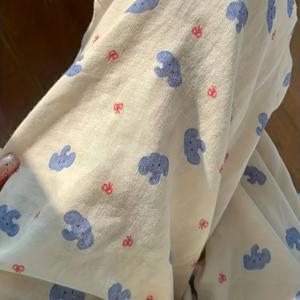 TEMU 여성용 포근한 만화 코끼리 프린트 바지 - 부드러운 플란넬 잠옷 & 빨간 하트, 사계절 캐주얼 라운지 팬츠, 집, 캐주얼 복장에 적합, 귀여운 바지, 편안한 의류, 장난기 넘치는 디자인, 튼튼한 원단, 재미있는 패턴