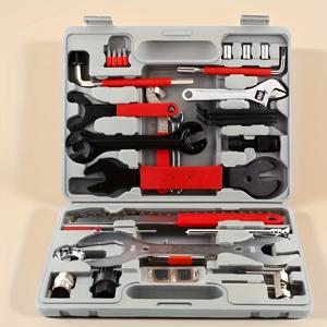 TEMU 44피스 자전거 공구 세트, 산악자전거 간단한 유지보수 및 수리용 자전거 공구 키트, 내구성 있는 보관 케이스 포함, 자전거 수리 다기능 공구 세트, 공구함 포함 유지보수 공구 키트, 최고의 가치 전문 가정용 자전거 공구|자전거