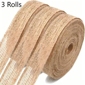 TEMU 3롤 천연 황마 리본 - 0.39