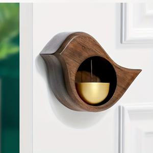 TEMU 다옴린 구리 나무 장식 초인종 철문 냉장고 초인종 미적 방 걸이 장식 알림 벨 편안한 다옴린 풍경 벨, 가정용 초인종, 집용 초인종, 현관문용 초인종, 문용 초인종