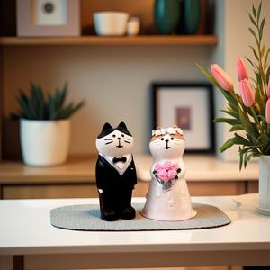 TEMU 일본 신부 신랑 레진 커플 피규어 - & s, 핑크 장미 & 하트, 발렌타인데이, 크리스마스, 할로윈, 웨딩 장식, 실내외 테이블 상판 디스플레이, 실내외 장식, 로맨틱 홈 데코를 위한 우아한 웨딩 장식