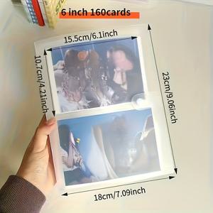 TEMU 4/5/6/7인치 80/160칸 무광 투명 스냅 앨범, 사진 및 엽서 보관에 적합, 사진 앨범, 사진 앨범