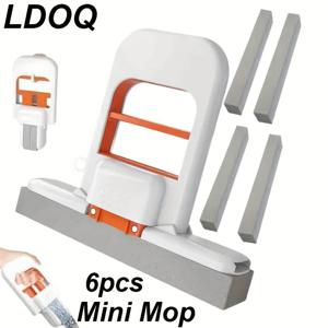 TEMU 6개 미니 걸레 세트 (걸레 1개 & 교체용 스펀지 5개) - 습식 & 건식 청소 시스템, 다용도 바닥 & 유리 청소, 주방, 욕실, 자동차용 컴팩트 디자인|물걸레청소기