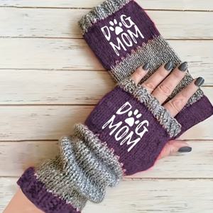 TEMU 여성용 레트로 강아지 애호가 장갑 - 발자국 & 