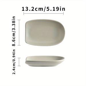 TEMU 일본 스타일 세라믹 스푼 받침대 & 홀더 - 다용도 슬롯 식기 정리대, 내구성 있는 내열 트리벳 같은 접시, 식사, 커피 바 - 빈티지 일본 파도/꽃무늬 디자인 (블랙/화이트/네이비) - 젓가락 친화적 접시