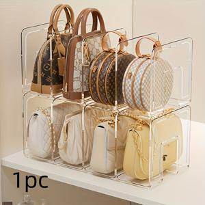 TEMU 수직 공간 절약형 정리함 (핸드백, 신발, 책, 의류 정리) - 옷장, 캐비닛, 소매점 진열에 적합 - 간편한 조립, 튼튼한 받침대, 모던 디자인, 다용도 랙, 수납 및 정리|책꽂이