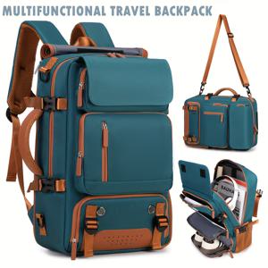 TEMU 대용량 16인치 노트북 백팩 남녀공용 - 헤비듀티, 여행 및 백팩, 15.6인치 호환 슬리브, 패딩 어깨끈, 내구성 좋은 소프트, 블랙 - 대학, 하이킹, 출퇴근용 백팩 (선물 추천)|크로스백|남자가방|노트북파우치