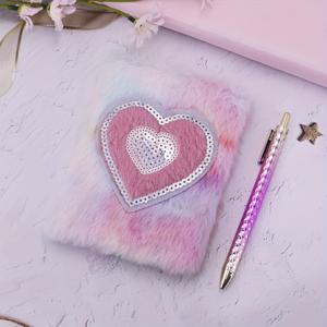 TEMU 2개 세트 노트북, 플래너, 염색 인쇄 하트 플러시 노트북, 레지스터 북, 다이어리, 사무용 문구 세트, 파티, 발렌타인데이, 상품 세트, 플래너 노트북|편지지