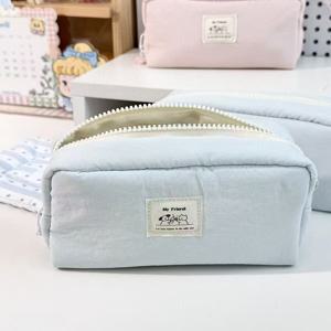 TEMU 대용량 필통 - 베이지 학교 & 사무실 정리함, 펜 & 마커 홀더 포함, 학생, 교사, 전문가를 위한 내구성 있는 휴대용 보관 가방 - 펜, 연필, 형광펜 호환|필통