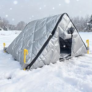TEMU 두꺼운 옥스포드 천으로 제작된 튼튼한 겨울 야외 애완 동물 하우스 - 대형 전천후 쉼터, 간편한 조립, 고양이, 강아지, 방황하는 애완 동물을 위한 넉넉한 내부 공간 - 실내/실외 사용, 아파트, 파티오, 정원, 뒤뜰 - 튼튼한 구조의 아늑한 애완 동물 하우스