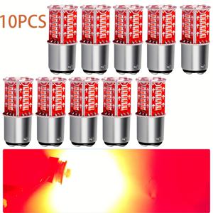 TEMU 10개입 고휘도 LED 차량 라이트 1157 Bay15D P21/5W S25 G18, 고휘도 4014 램프 비드 30개 포함, 차량 후방 방향지시등, 후진등, 전조등, 안개등 및 라이트, 방향지시등, 배터리 없음
