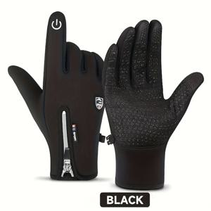 TEMU 겨울용 따뜻한 사이클링 장갑, 풀 핑거 터치 스크린 장갑, 야외 사이클링, 스키, 낚시, 라이딩용, 낚시 장갑,스키용 장갑,스포티한 디자인,손세탁 가능한 장갑,터치스크린 호환 가능,야외 활동 애호가,추운 날씨용 장비