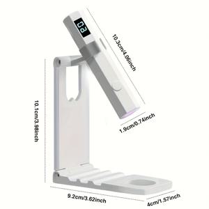 TEMU USB 충전식 휴대용 손잡이 네일 드라이어, 컴팩트 접이식 디자인, 조절 가능한 암 및 다기능 스탠드, 전문가용 네일 도구 세트, LED 네일 램프, 손톱 및 발톱에 적합