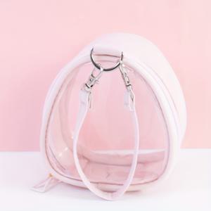 TEMU 1팩 하트 모양 투명 보관함 & 디스플레이 케이스 - 10x11x6.5cm PVC/인형 정리 가방 (그레이/핑크/퍼플/블루/옐로우) 다양한 색상 옵션 - 인형, 장난감, 수집품용 - 크리스마스 & 새해 선물로 이상적