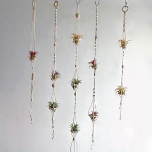 TEMU 맥라메 핸드메이드 실내 에어 플랜트 행거 5개 세트, 벽걸이 에어 플랜트 바구니 홀더, 홈 데코용, 식물 전시,실내 장식,러스틱 매력,예술적 장식,내구성 있는 직조,마크라메 행거,공예 애호가,보호 데코레이터스