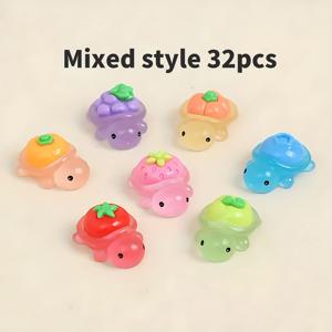 TEMU 16/32개 야광 거북이 구슬 - /어두운 곳에서 빛나는 DIY 액세서리 제작, 신발 & 부츠 장식, 야간 조명 구슬 (-활성화됨)