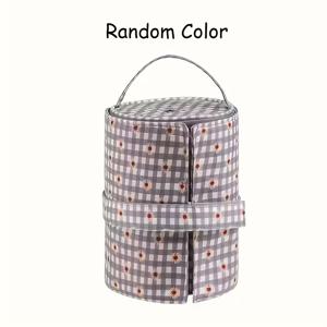 TEMU ONBAGLST 대용량 휴대용 원형 털실 & 코바늘 정리 가방 - 튼튼한 경량 폴리에스터 공예 보관 케이스, 안전한 지퍼 잠금, 재봉 보관, 뜨개질 & 코바늘 용품 정리함 (털실 보관, 코바늘 홀더 포함)|가방|뜨개실