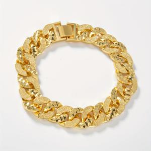 TEMU 1개 패션 골드 쿠바 체인 팔찌, 독특한 유니크한 남녀공용 다용도 데일리 외출 남성 및 여성 주얼리, 파티 모임 및 캐주얼 웨어에 적합, 완벽한 선물 선택, 여성용 주얼리|남자팔찌