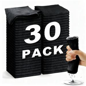 TEMU 30장 대용량 마이크로화이버 청소천 - 주방용, 다용도 기름 & 얼룩 제거 - 고흡수력, 내구성 강한 타월, 욕실, 바닥 청소용 - 대량 팩 (30장)