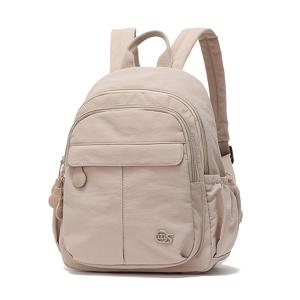 TEMU 여성용 경량 나일론 미니 백팩 - 조절 가능한 스트랩 & 멀티포켓 여행용 데이팩, 캐주얼 지퍼 클로저 핸드백, 헬스용 - 내구성 있는 컴팩트 북백 (카키/그린/옐로우/블랙)