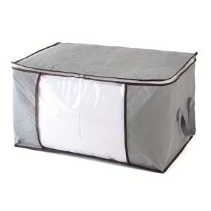 TEMU 대용량 고강도 접이식 수납 가방, 강화 지퍼 잠금 - 다중 수납 공간이 있는 튼튼한 원단 정리함, 침대 밑 수납