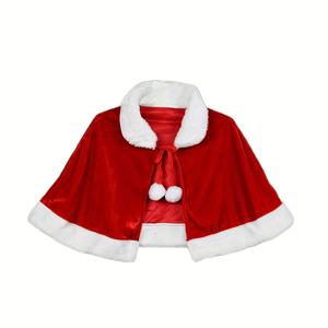 TEMU 남녀 공용 산타 클로스 숏 케이프 숄 - 레드 & 크리스마스 코스튬, 칼라 & 커프스, 부드러운 겨울 따뜻함, 파티, 롤플레잉, 축제 의상, 축제 복장, 테마 이벤트 - 커플 선물 (손세탁/드라이 클리닝), 코스프레 매니아