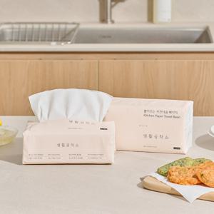 TEMU 뽑아쓰는 3겹 키친타올 베이직 대용량 100매 x 9팩