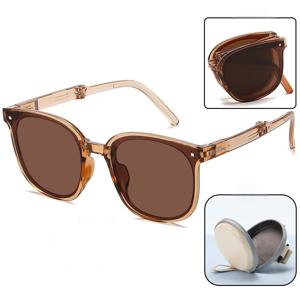 TEMU 선글라스 휴대용 접이식 가벼운 자외선차단 선글라스，편광 선글라스 접이식 선글라스 남녀 공용 UV400 보호 아웃도어 운전 낚시 라이딩 골프 패션 선글라스+ 접이식 안경 케이스，|선글라스