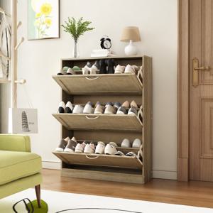 TEMU 레준모던 3단 라탄 신발장 800 현관 수납장