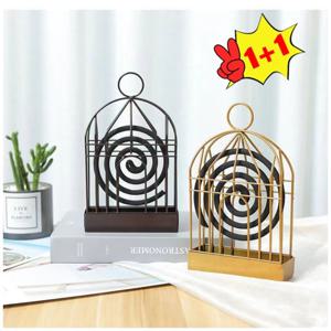 TEMU 1+1 모기향 거치대 금속 모기 코일 홀더, 향 스탠드 레트로 휴대용 매달린 새장, 캠핑야외 홈 가든 장식 바 안뜰