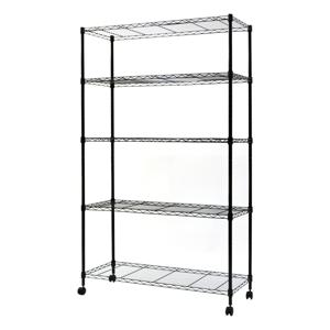 TEMU EASY LIFE 철제 선반 베란다 수납장 다용도 진열대 조립식 틈새 메탈랙 900 프로 5단 블랙