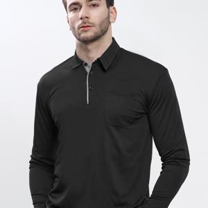 TEMU 남성용 통기성 좋은 PK 원단 남성 긴팔 카라 티셔츠 통쾌한한방