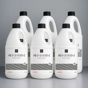 TEMU 배수구 클리너 2.1L x 6개입 / 뚫어뻥 싱크대 화장실 하수구 청소
