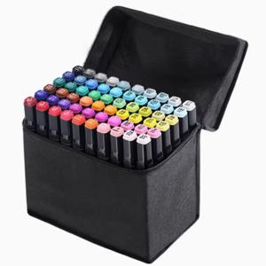 TEMU 60 색 전문 예술 용도 알코올 펠 트 펜 만화 그림 머리를 예술 용품 세트 쌍두 매직 펜 끝, 펜, 펜 기호, 회화 붓, 적용 만화와 스케치-예술 용품, 사무용품, 완벽 한 생일 선물 성탄절과 영구적인 스케치 연필 애니메이션, 성인용 색칠 예술인들과 삽화 예술 펜으로 데리고 가방추석 선물, 크리스마스 선물, 할로윈 선물