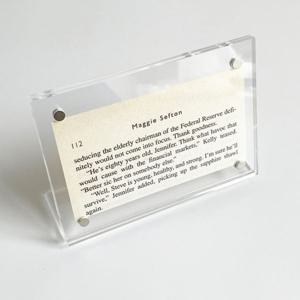 TEMU 쇼카드 10.5x7.5cm 자석 가로형 아크릴 피오피 L자형 쇼케이스 POP 스탠드