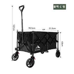 TEMU 프란다스 1피스 아오란 대용량 접이식 핸드 트럭, 플립 버킷, 조절 가능한 손잡이, 내구성 있는 옥스포드 원단, 초경량 원클릭 보관, 캠핑, 낚시, 정원 가꾸기, 애완동물 운반 및 야외 활동용 다목적 차량