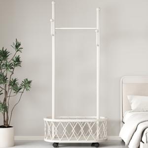 TEMU KURUA 이동식 철제 스탠드 옷걸이 행거