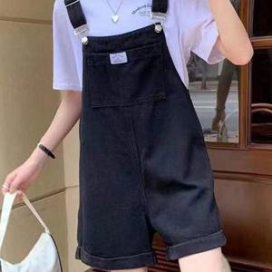 TEMU 여성 멜빵 반바지, 조절 가능한 스트랩, 롤업 밑단 데님 멜빵 반바지 편안하고 부드러운 원단으로 데일리 캐주얼 여행 코디하기 좋은