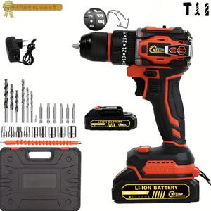 TEMU [국내배송] MFOIAY 21V 배터리 2개 BLDC 모터 다용도 전동드릴 드릴무선 가정용전동드라이버 임팩트드릴 해머전동드릴