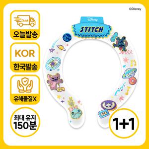 TEMU 1+1 세트 디즈니 스티치 디자인 아이스 넥 쿨러 쿨링 밴드 스카프
