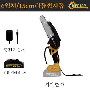 TEMU [국내발송] MFOIAY 21V 미니 체인사우킷, 가이드 바 및 체인, 경량 및 휴대용, 우수한 절단 효율을 위한 나무 가지치기, 정원 유지, 및 가정 개조, 가지치기용 체인사우, 배터리 구동