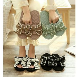 TEMU [] Love 리본 3중 쿠션 층간소음방지 쿠션 면 거실화 실내화