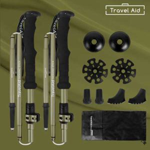 TEMU 등산스틱 폴대 초경량 트레킹폴 듀랄루민 접이식지팡이